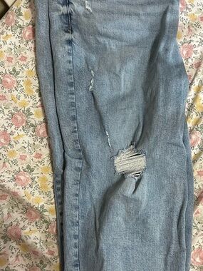 Maurices Light Blue Distressed Ankle Jeans